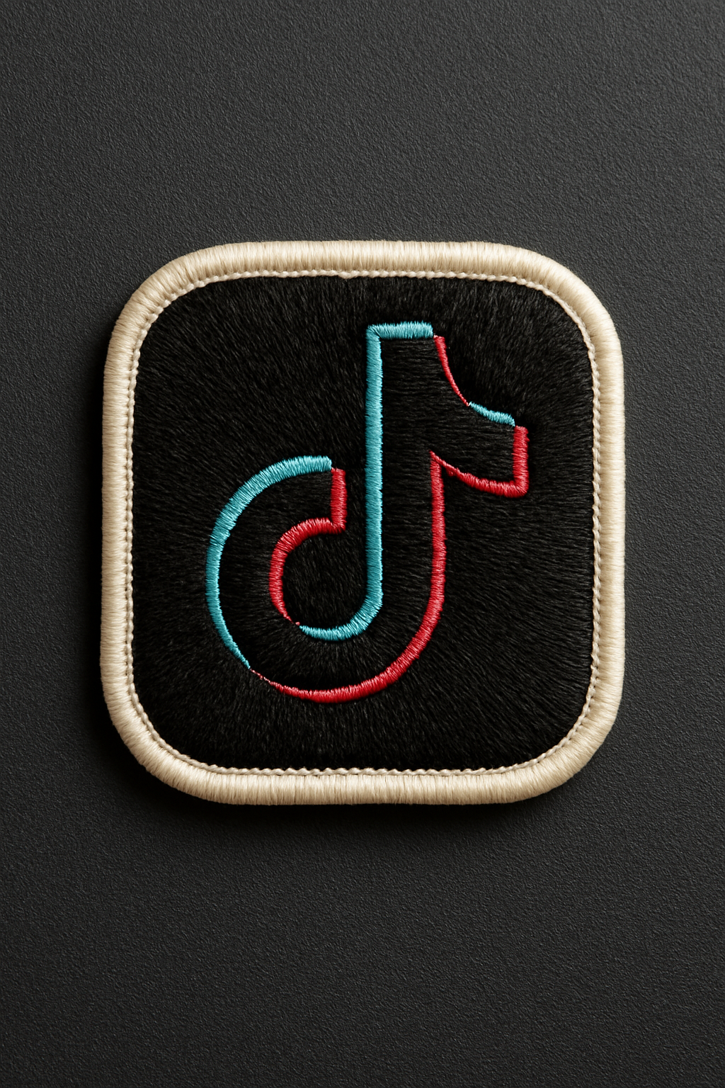 Smartphone con trazos de luz dinámicos sobre fondo blanco, estilo TikTok.